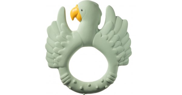 Natruba Hračka do ruky hryzátko Papagáj svetlo-zelené