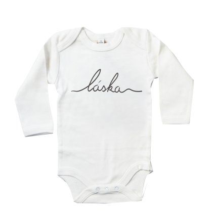 Dětské body s dlouhým rukávem Láska