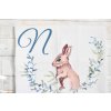 Látková plenka Zajíček - monogram N