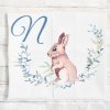 Látková plenka Zajíček - monogram N