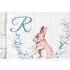 Látková plenka Zajíček - monogram R