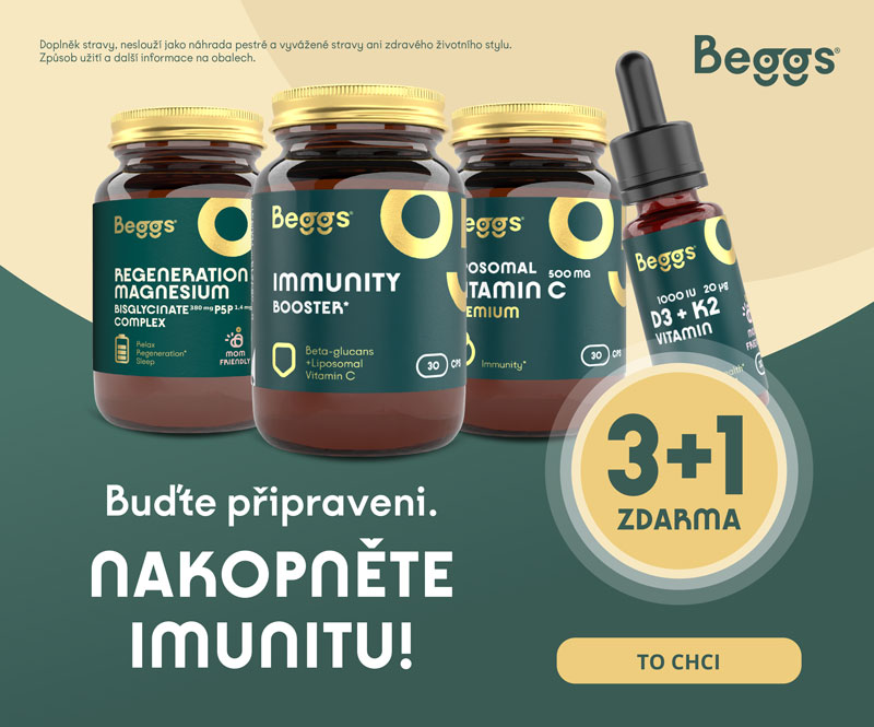 3+1 ZDARMA na doplňky stravy Beggs. Nakopněte imunitu