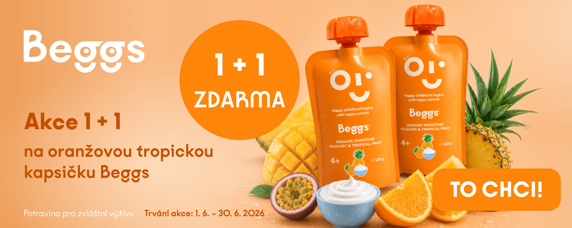 Beggs BIO Smoothie s jogurtem a tropickým ovocem 1+1 zdarma