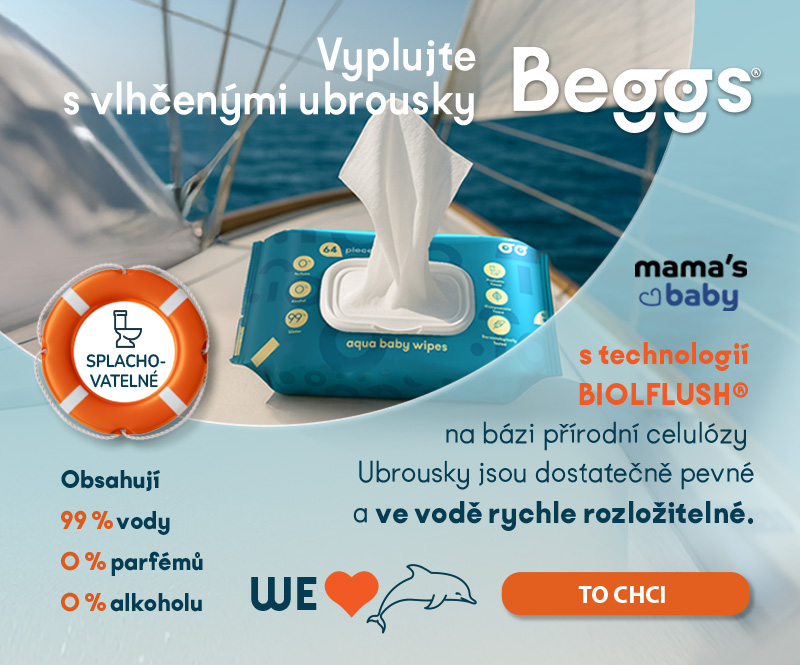Beggs vlhčené splachovatelné ubrousky se slevou 20 %