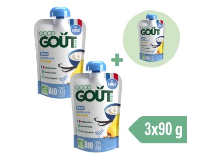 11371 8 2 1 zdarma good gout bio vanilkovy dezert s hruskou 90 g