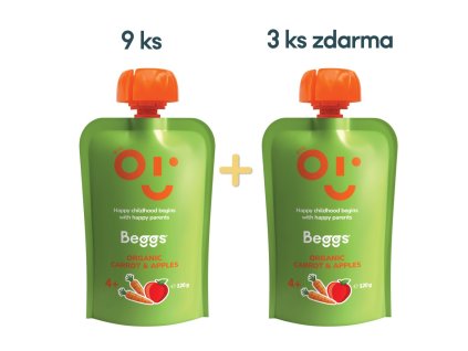 11593 3 1 zdarma 12x beggs bio mrkev a jablka 120 g
