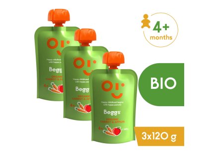 3+1 ZDARMA 12x Beggs BIO Mrkev a jablka (120 g)