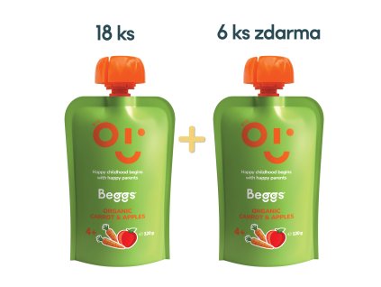 3+1 ZDARMA 24x Beggs BIO Mrkev a jablka (120 g)