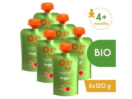 3+1 ZDARMA 24x Beggs BIO Mrkev a jablka (120 g)