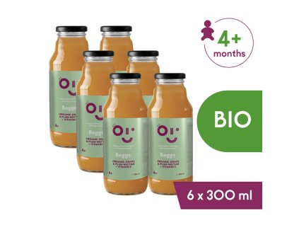 3+1 ZDARMA 24x Beggs BIO Nektar hroznové víno & švestka (300 ml)
