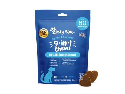 Zesty Paws Senior Advanced 9-in-1 Chews (60 ks) – funkční doplněk stravy 9v1 pro starší psy