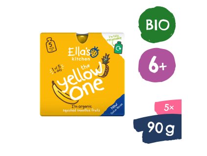 Ella's Kitchen BIO YELLOW ONE ovocné pyré s banánem (5x90 g), exp. 31.12.2025