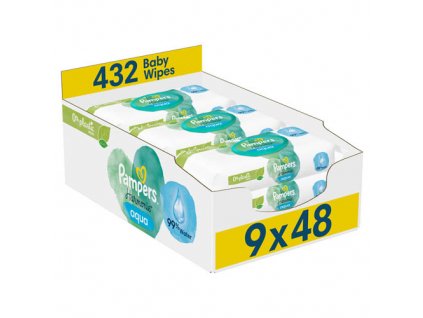 6013 5 pampers harmonie aqua platic free detske vlhcene ubrousky 9 48 ks