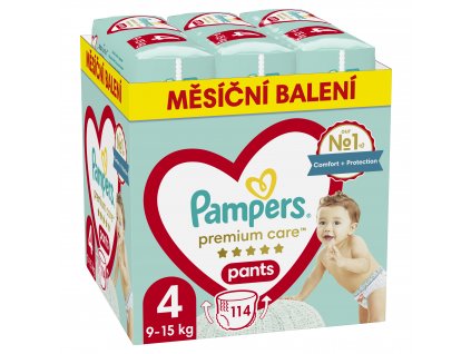 5878 1 pampers premium care mesicni baleni plenkovych kalhotek vel 4 114 ks