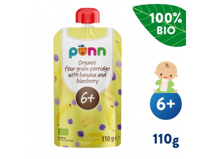 UNI Salvest Ponn BIO Banan s boruvkou a obilnymi vlockami 110g 4740073071137