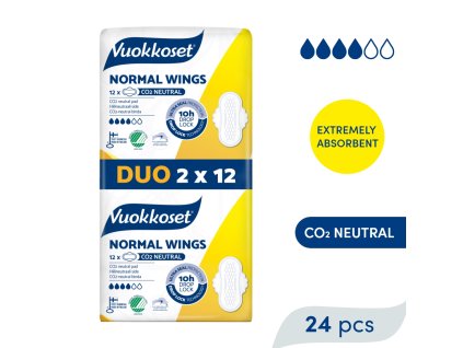 VUOKKOSET Vložky s křidélky Normal Wings (24 ks)