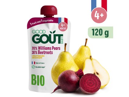 Good Gout BIO Hruška Williams s červenou řepou (120 g)