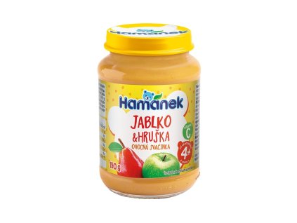 Hamánek Hruška a jablko ovocná svačinka 4m+ (190 g)