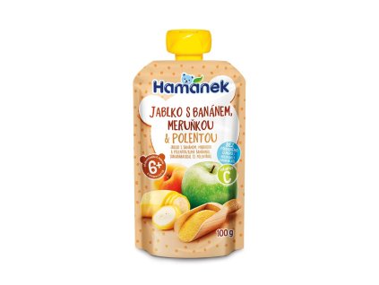 Hamánek Jablko, banán, meruňka a polenta 6m+ (100 g)
