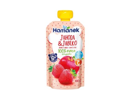 Hamánek Jahoda a jablko 100% ovoce 6m+ (100 g)