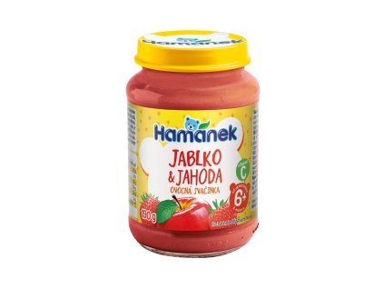Hamánek Jahoda a jablko ovocná svačinka 6m+ (190 g)