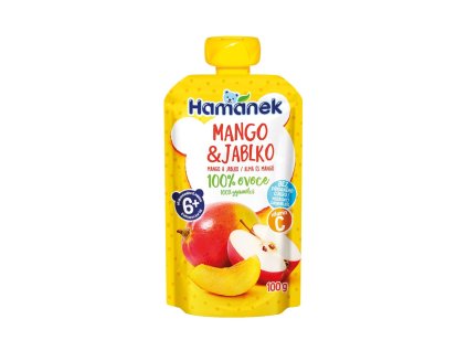 Hamánek Mango a jablko 100% ovoce 6m+ (100 g)