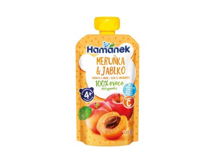 Hamánek Meruňka a jablko 100% ovoce 4m+ (100 g)
