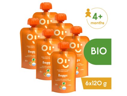 6846 6x beggs bio smoothie joghurttal es tropusi gyumolcsokkel 120 g