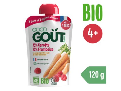 Good Gout BIO Sárgarépa málnával (120 g), exp. 14.02.2026