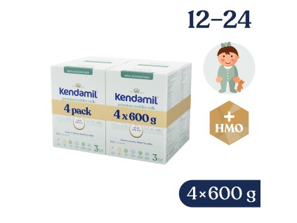 4x Kendamil Premium 3 HMO+ (600 g)