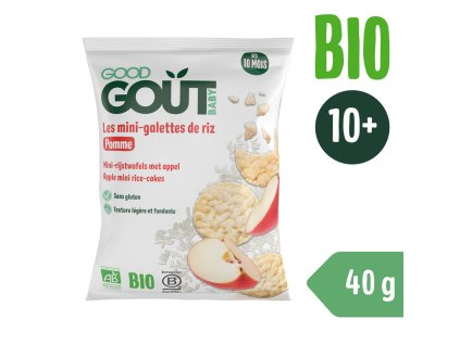 Good Gout BIO Mini wafelki ryżowe z jabłkiem (40 g)