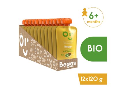 12x Beggs BIO Kiwi i banan (120 g)