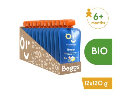 12x Beggs BIO Smoothie z owocem, jogurtem i płatkami owsianymi (120 g)
