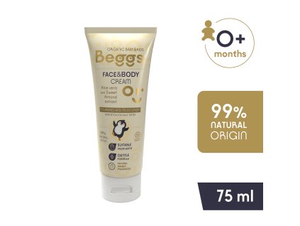 Beggs Dziecięcy krem nawilżający do twarzy i ciała (75 ml)**