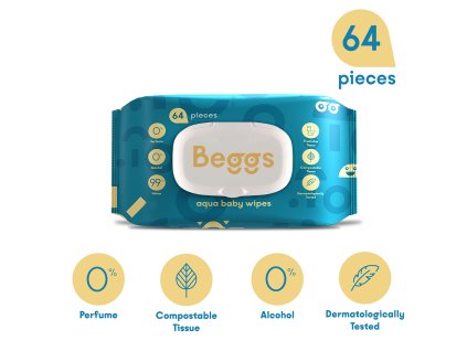 10915 5 beggs chusteczki nawilzane splukiwalne 64 szt