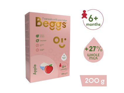 Beggs Mleczna 7-ziarnista kaszka z jabłkami (200 g)