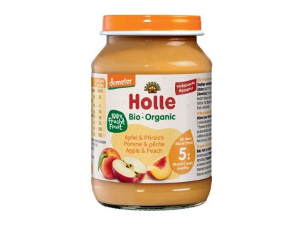Holle BIO Broskyňa a jablko (190 g)
