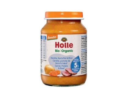 Holle BIO Mrkva so zemiakmi a hovädzím mäsom (190 g)