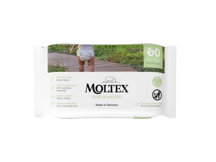 Moltex Pure & Nature (60 ks), eko vlhčené obrúsky