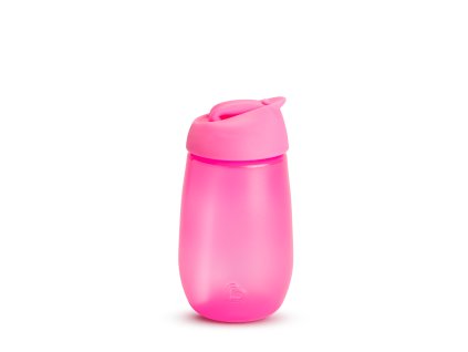Munchkin Simple Clean fľaša so slamkou ružová, 12 m+ (296 ml)