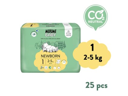 7231 1 muumi baby 1 newborn 2 5 kg 25 ks eko plienky
