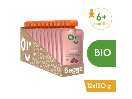12x Beggs BIO Batáty a jablká (120 g)
