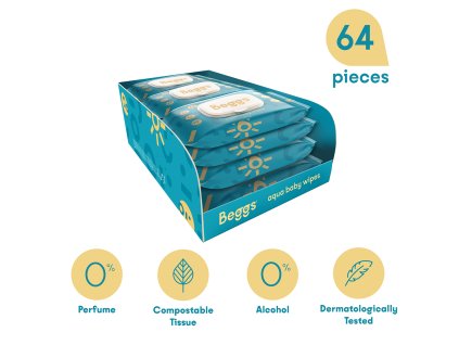 12x Beggs Vlhčené splachovateľné obrúsky (64 ks)