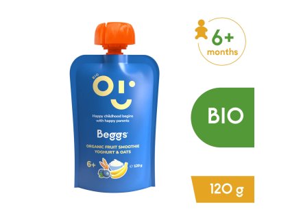 Beggs BIO Smoothie s ovocím, jogurtom a ovsenými vločkami (120 g)