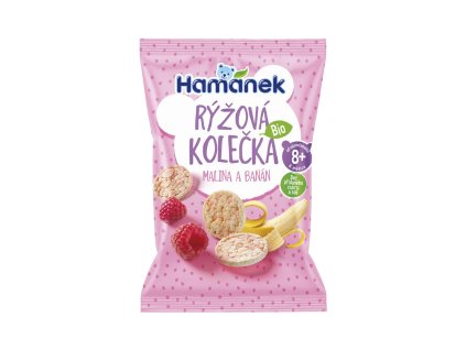 10744 hamanek bio ryzova kolecka malina a banan 8m 35 g