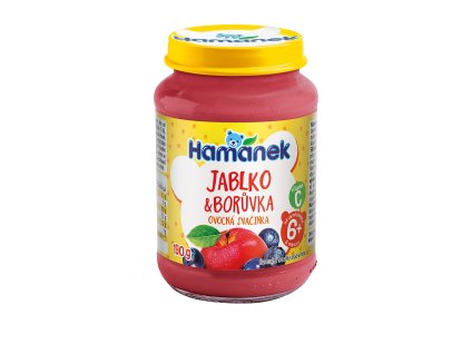 Hamánek Čučoriedka a jablko ovocná desiata 6m+ (190 g)