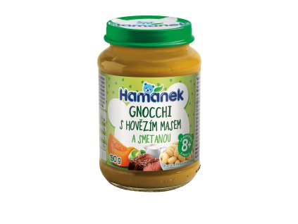 Hamánek Gnocchi s hovädzím mäsom v smotanovej omáčke 8m+ (190 g)