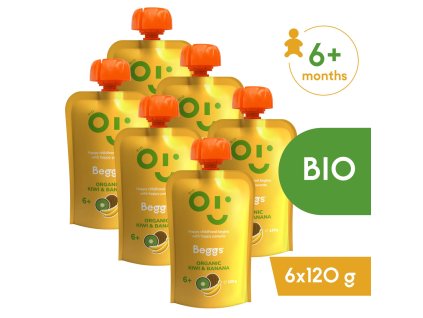 6x Beggs BIO Kivi a banán (120 g)