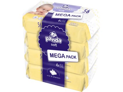 Panda Detské vlhčené obrúsky Soft (4× 56 ks)