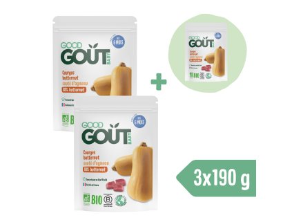2+1 ZADARMO: Good Gout BIO Maslová tekvica s jahňacím mäsom (190 g)